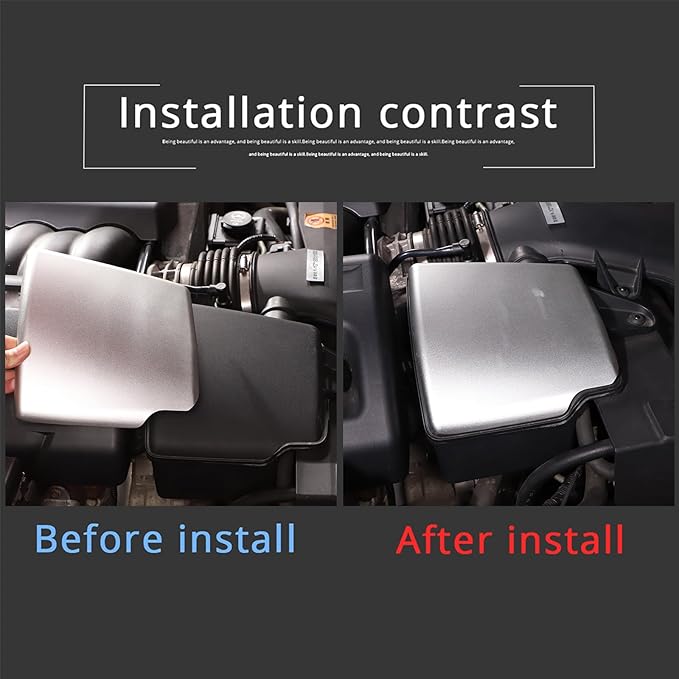 PIUGILH Engine Air Filter Heat Shield Cover Fit for Corvette C6 2005-2013, Aluminum Alloy Engine Air Intake Air Filter Heat Shield Decorative Cover Protection Cover Trim
