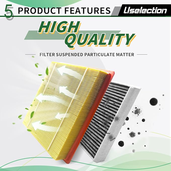 Cabin Engine Air Filter W/Activated Carbon Kit for Ford F150(2015-2025) 2.7L 3.0L 3.3L 3.5L 5.0L, Ford Expedition Lincoln Navigator(2018-2024), selected models # FL3Z19N619A 7C3Z9601A FP79 FA1883