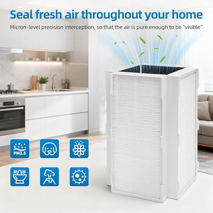 CAP-1000 Replacement Filter Compatible with Cuisinart CAP-1000FPK Air Purifier, 3-in-1 Filtration (1 Pack)