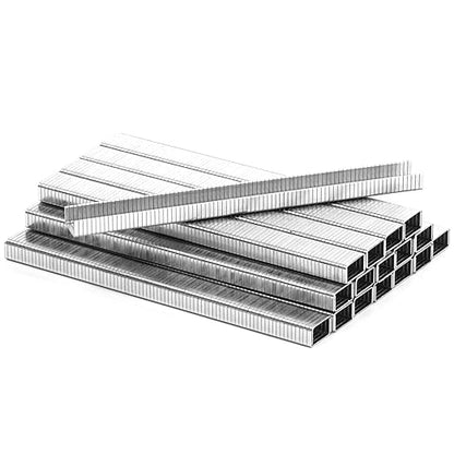 meite T-50 Staples, 1/4 Inch Length Heavy Duty Staples for Staple Gun, Galvanized, 20 Gauge 3/8" Crown, Compatible with T-50 Staple Gun, Ideal for Upholstery, Construction, Furniture (5,000 Counts)