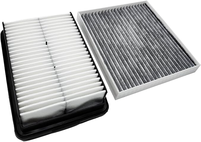 OPBU160-10881 Cabin and Engine Air Filter for Hyundai Kona (2018-2023),Veloster (2019-2021),and for Kia Soul (2020-2024).Replacement for CA12057,28113-F2000,97133-D3000,CF12160.