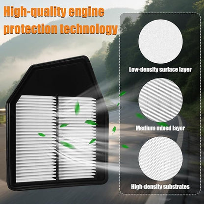 Engine Air Filter 17220-R40-A00 Compatible with Honda Models - Accord 2008 2009 2010 2011 2012,XGA10467,AF1347, A3164C,Crosstour 2012 2013 2014 2015 - L4 2.4L - Replace# 17220-R40-A00