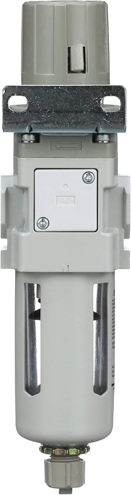 PneumaticPlus SAW300-N03BG Compressed Air Filter Regulator Piggyback Combo 3/8" NPT - Poly Bowl, Manual Drain, Bracket, Gauge