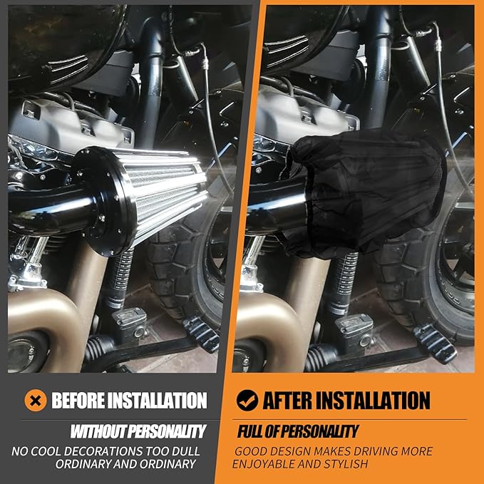 Air Filter Rain Sock Cover Dustproof Waterproof Fit For Harley FLHR FLHX Road King Street Glide Softail Sportster 1200 883 Dyna For Cone Air filter