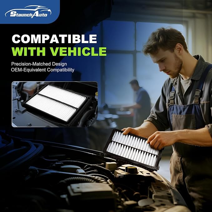Engine&Cabin Air Filter for Tucson&Santa Cruz 2022-2026, Santa Fe&Sorento 2021-2026, Sonata 2020-2026, (Not for hybrid!) Air filter Replacement 97133L1000 28113L1000 Automotive Accessories