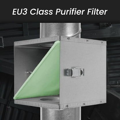 Repa Market 6" Duct Air Filter Box – Galvanized Steel Inline Dryer Filter Housing for Round Duct - EPDM Rubber Gaskets – Easily Serviceable Lint Trap – Intake Ventilation, Home Improvement