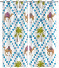 2 Panel Kitchen Cafe Curtains, Camels Palm Trees Sunlight Filtering Nature Air Through, Home Decor Window Covering Tier Curtains for Living Room 104W x 90L inch Tropical Desert Animal Plants Polka Dot