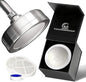 AquaHomeGroup Luxury Filtered Shower Head (Metal) 2 Cartridges Vitamin C+E+A + 5 Shower Caps - Reduses Chlorine & Sediments - Consistent Water Pressure - Massage and SPA Effery Shower Head