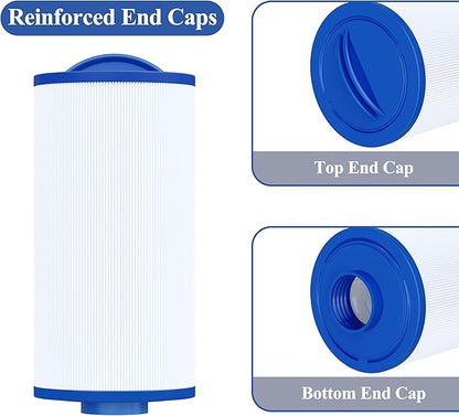 Cryspool® 04060 Spa Filter Compatible with PMA-R3/268548 with Closed Handle, 4CH-935, PWW35L, FC-0170, X268554, X268535, 817-4035, 35 Sq. Ft Hot Tub Filter Cartridge, 2 Pack