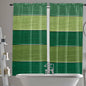 Farm Retro Green Wood Grain Window Valance Curtains, Rustic Wooden Plank Texture Light Filtering Kitchen Valance with 3-inch Rod Pocket for Living Room Bathroom Bedroom,2 Panel,52x72In