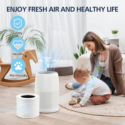 Core Mini Replacement Filter Compatible with LEVOIT Core Mini Air Purifier,Core Mini-P, Replace Part #Core Mini-RF, 4 Filter & 10 Fragrance Sponge