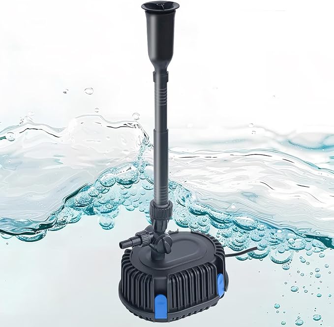 Pond Filter with Pump Fountain Kits, Submersible Pump Pond Fountain Koi Pond Filters for Outdoor Pond,3 Water Patterns Decoration Garden Pond Landscape,400GPH 110V Corded Electric
