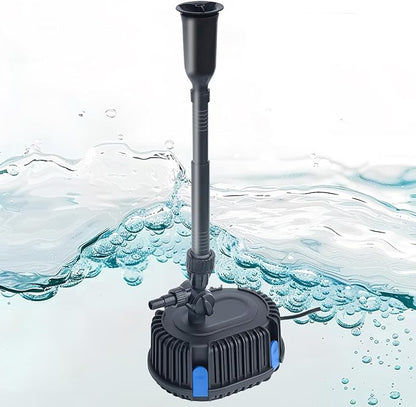 Pond Filter with Pump Fountain Kits, Submersible Pump Pond Fountain Koi Pond Filters for Outdoor Pond,3 Water Patterns Decoration Garden Pond Landscape,400GPH 110V Corded Electric