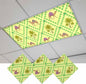 3 Pack Fluorescent Light Cover, Desert Sand Camels Light Covers for Ceiling Lights, Palm Trees Tropical Plants Polka Dot Yellow Magnetic Lights Filters Ceiling Shade for Classroom/Office - 4 x 2 Feet