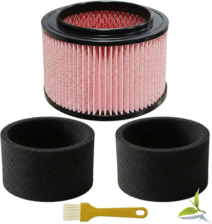 VJFF Fine Dust Replacement Filter Fits Vacmaster VFB511B 0201 Beast/ VWMB508 0101/ VF408/ VF409/ Professional VF410P, Replaces Vacmaster VJFF Filter with 2x Foam Sleeve-1 Pack