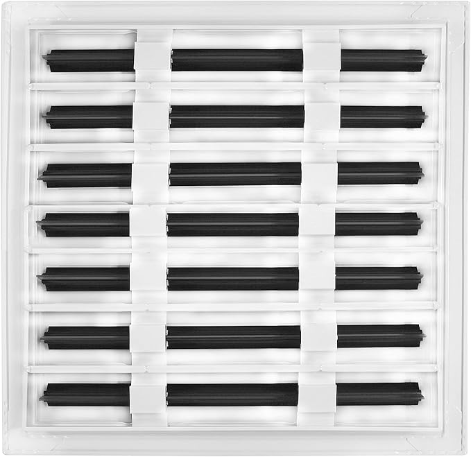 BUILDMART - 14x14 Modern AC Vent Cover - Decorative White Aluminum Air Vent - Standard Linear Slot Diffuser - Heating and Cooling Register Grille for Ceiling, Walls & Floors - Texas Buildmart