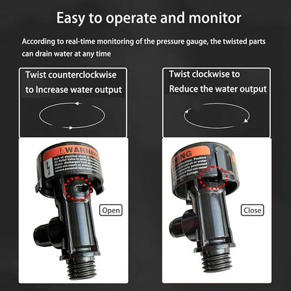 98209800 98209803 Manual Air Relief Valve with Pressure Gauge for Swimming Pool and Spa Filter High Flow Manual Relief Valve (No Pressure Gauge)