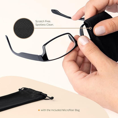 TruVision Readers Reading Glasses, Comfort Spring Hinges for Men and Women, 9501HP