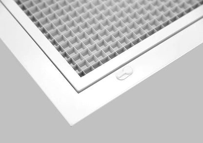 16" x 16" Cube Core Eggcrate Return Air Filter Grille for 1" Filter - Aluminum - White [Outer Dimensions: 18.5" x 18.5]