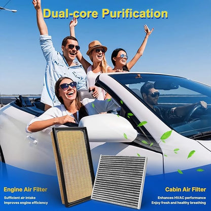 Cabin & Engine Air Filter Kit for Camry Hybrid 2018-2025, RAV4 Hybrid 2019-2025, Highlander Hybrid 2020-2025, Avalon Hybrid 2019-2022