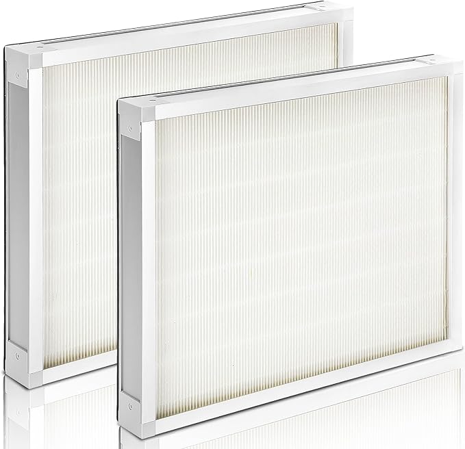 2 Packs F301H HEPA Filter, AS-550 Air Scrubber Stage 2 HEPA 550 Air Filter Compatibile with BlueDri,16 x 19 x 2" Air Shield 550 HEPA Air Scrubber Filter for BlueDri, Dri-Eaz, Phoenix, and Bear