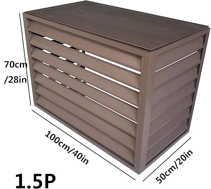 Freestanding Louvered Space Divider, outdoor garbage can enclosures, balcony air conditioning privacy cover, durable, noise reduction, suitable for gardens, balconies, walls, courtyards ( Color : FOUR