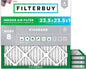 Filterbuy 23.5x23.5x1 Air Filter MERV 8 Essential Dust & Allergy Defense (4-Pack), Electrostatic Pleated HVAC AC Furnace Filters Replacement, Made in USA (Actual Size: 23.38 x 23.38 x 0.75)