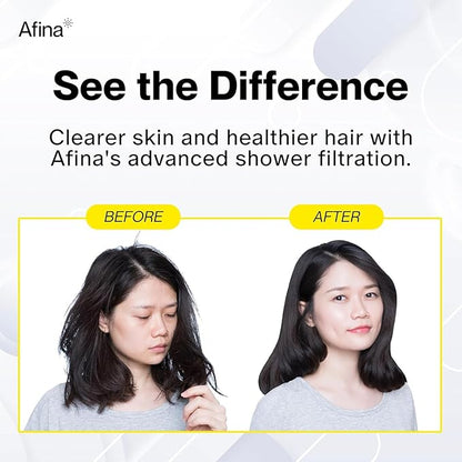 Afina Filtered Shower Head, Shower Filter for Hard Water | Improves Skin & Hair by Removing Chlorine & Toxic Chemicals from Hard Water (1.8 Gallon Per Minute California, Brushed Nickel)