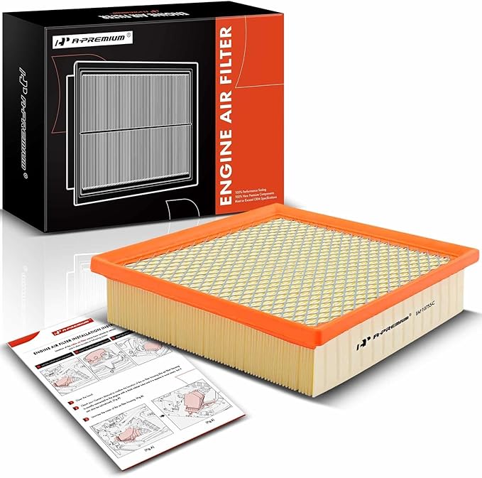 A-Premium Engine Air Filter Compatible with Toyota, Dodge, Jeep & Lexus Models - Camry, Highlander, Avalon, Sienna, Durango, Grand Cherokee, ES350, NX300, RX350 - Replace# 17801-0P050