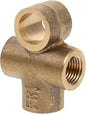 Veemoon Brass Tee Fitting M10x1 Thread Adapter Fuel Pipe Connector for Nylon Tube Fuel Line Repairs and Radiator Hose Barb Connection Suitable for Industrial and Marine Use