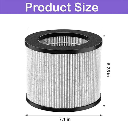 SCREENTRONICS 2 Pack Bissell 2801 3-in-1 True HEPA + Activated Carbon Filters Compatible Replacement for Bissell Personal MYair 2901, 2780, 2780A, 2780B, 2780P, 27809, 3329 Air Purifier