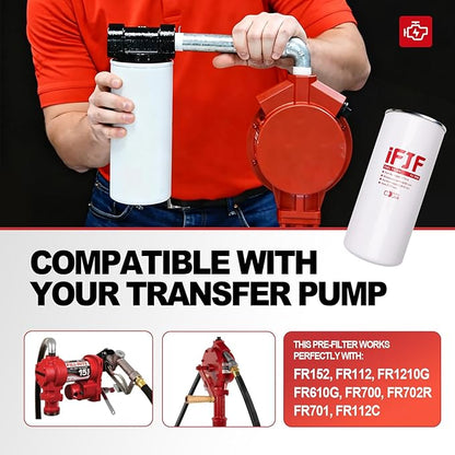 iFJF F1810PM0 Fuel Filter Element Spin-on Particulate Replacement for 1200KTG9075 Filter Head 18 GPM 1-12UN 10 Micron Carbon Steel Canister