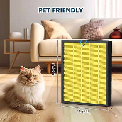 Vital 100S Replacement Filter for LEVOIT Vital 100S Vital 100S-P Air Purifier, H13 True HEPA and Activated Carbon Vital 100S-P Filter, Vital 100S-RF-PA(LRF-V102-YUS), 2 Pack Yellow