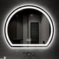Bathroom Mirror with 3 Colour LED Lights, Lighted Bathroom Makeup Wall Mounted Mirror with Demister Pad, Touch Switch Mirror for Entryway, Bathroom, Vanity(35.4"/90cm)