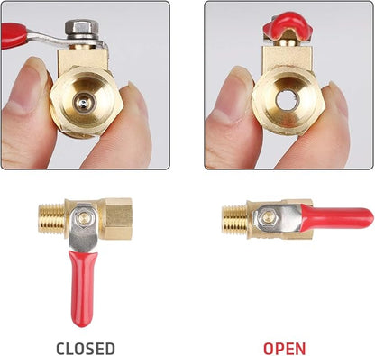 Hromee 1/4 Inch Air Compressor Filter Regulator Combo, Water Oil Separator with Pressure Gauge, Manual Drain, Ball Valve and Bracket AW2000-02