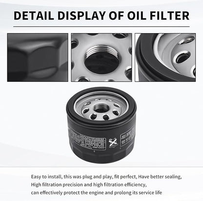 49065-0721 Oil Filter Compatiable with Kawasaki FR541V FR600V FR651V FR691V FR730V FS481V FS541V FS600V FS651V FS691V FS730V FX481V FX541V FX600V FX651V FX691V FX730V Engines 49065-7007 (2PCS)
