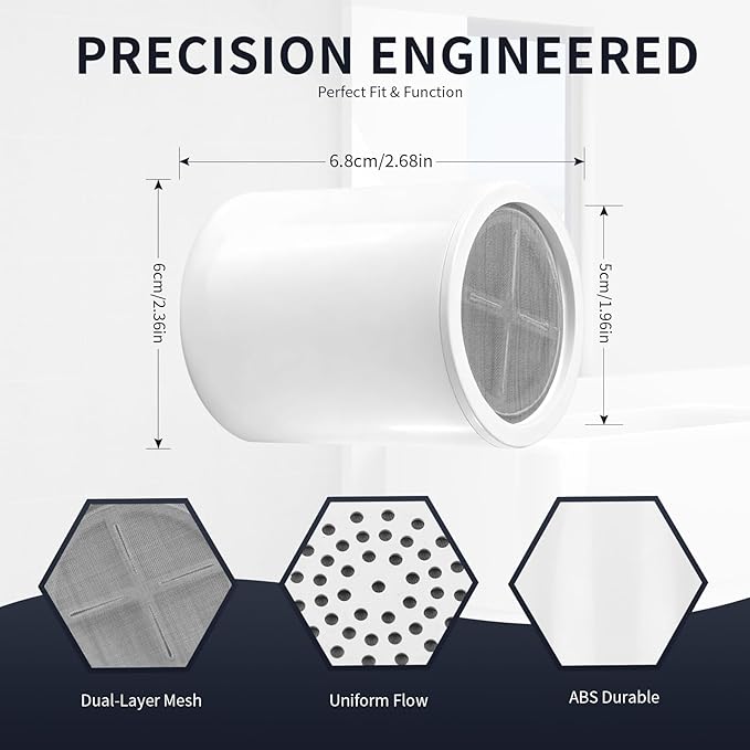 Replacement Filter Cartridge Compatible with Eskiin Shower Head - for Hard Water, Chlorine Removal (3 Packs)