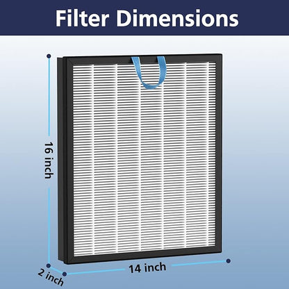 Vital 200S-P Replacement Filter Compatible with LEVOIT Vital 200S and Vital 200S-P Air Purifier, Vital 200S Filter for Home Large Room, Vital 200S-RF, 2 Pack, White