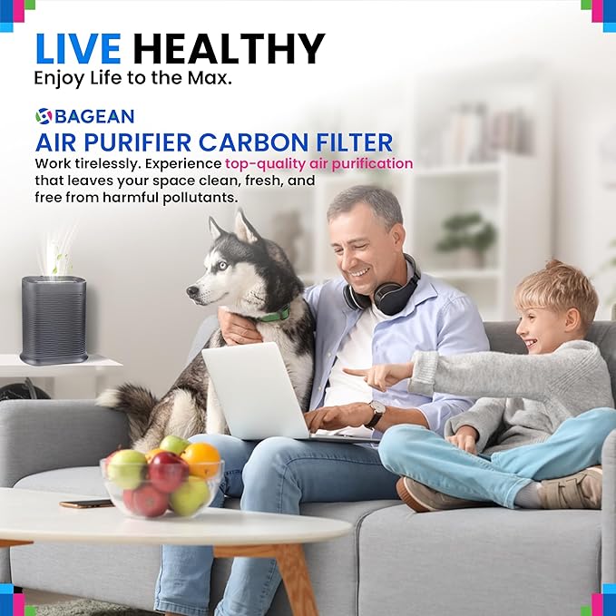Bagean HPA200 Carbon Pre Filter A Compatible with Honeywell Air Purifier Filter Replacement - Fits HPA200 HPA5200 HPA5250 Series - Activated Prefilter A Absorbs Odor & Filters Freshen the Home (6-Pk)
