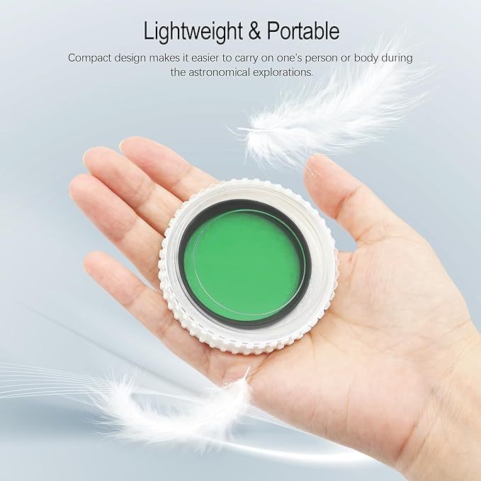 Astromania Telescope Filter 2 Inch - #56 Green, Planetary Filter for Astronomy Telescope & Eyepiece, Telescope Color Filter for Enhancing Contrast in Lunar Planetary Observation