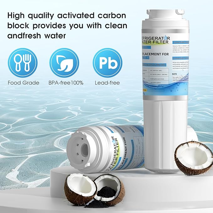 EDR4RXD1 UKF8001 Water Filter Replacement for Everydrop Filter 4,Whirlpool WRF555SDFZ WRF555SDFZ00 WRF555SDFZ08 WRF555SDFZ09 WRF535SWHZ04 WRX735SDHZ00 WRX735SDHZ03 WRX735SDBM02 WRX735SDBM03 and Maytag