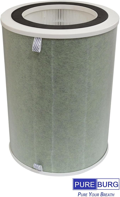 PUREBURG Replacement Filter Compatible with Grovpure Aspen Air Purifier,H13 HEPA 3-Stage Filtration Activated Carbon Air Clean