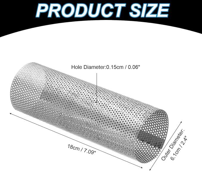 PATIKIL 2.4 Inch Stove Pipe Spark Arrestor Screen, 1Pcs 304 Stainless Steel Filter Chimney Flue 0.06 Inch Hole for Camping Tent Stove Accessories Vent Exhaust