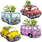 4 Pack Colorful Planters Pots, Indoor Small Plants Pots with Drainage Hole, Decor Garden Pot for Succulents Planter Cactus