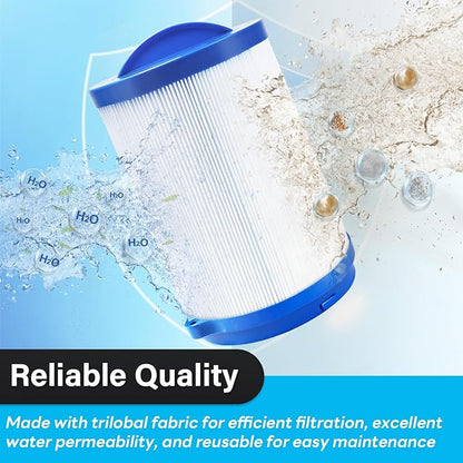 6473-157 Hot Tub Filter Replacement with Removable Handle, 40 Sq Ft Top Filter – Compatible with Jacuzzi J-415/J-425/J-495 2012+, J-435/J-445/J-465/J-470/J-475/J-480/J-485 2013+, J-500 2015+, 2-Pack