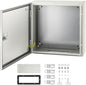 VEVOR NEMA Steel Enclosure, 16 x 16 x 6'' NEMA 4X Steel Electrical Box, IP66 Waterproof & Dustproof, Outdoor/Indoor Electrical Junction Box, with Mounting Plate