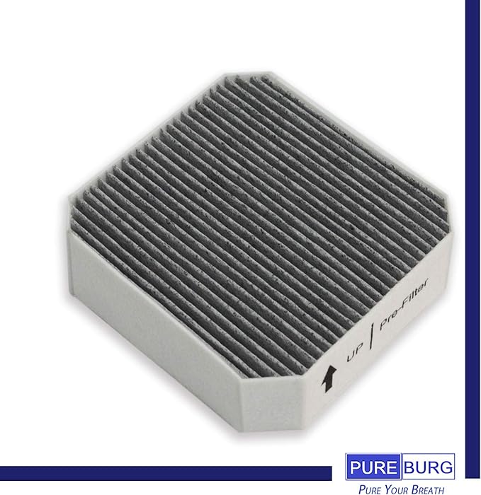 PUREBURG Replacement HEPA Pre-Filter Fits Molekule Air Purifier, High-efficiency Activated carbon 2-in-1 Air Clean Dust VOCs,2-Pack