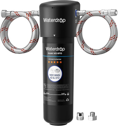 Waterdrop 10UA Under Sink Water Filter System, Reduces PFAS, PFOA/PFOS, Lead, Chlorine, Bad Taste & Odor, Under Counter Water Filter Direct Connect to Kitchen Faucet, NSF/ANSI 42 Certified, 1 Year