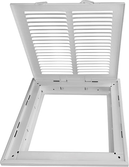 Venti Air 10" X 10" Steel Return Air Filter Grille - Removable Face/Door for 1 inch Filters - HVAC Duct Cover Grill (2-3 Business Day Delivery) [Outer Dimension: 12.5"W X 12.5" H]
