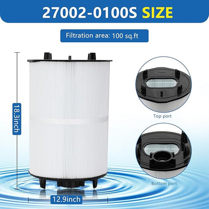 27002-0100s Pool Filter Cartridges Compatible with pentair sta-rite 27002-0100S Pool Filter System 2 Modular Media Pool and PLM100 D.E. Filter,100 sq.ft D.E. Filter with 24800-0121 Air Bleed Assembly